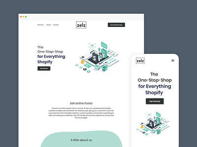 Zelz – Website design ai ai web design clean hero section illustration simple teal typography web design website website design white