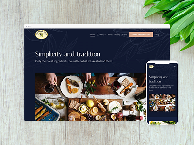 Black olive website design