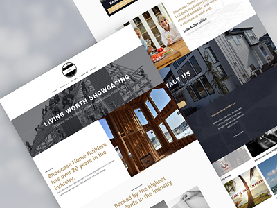 Showcase Home Builders website design ai web design ai website clean simple typography web design website website design