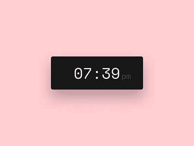 Pink Clock clock design hour hours pink tempo time ui ux