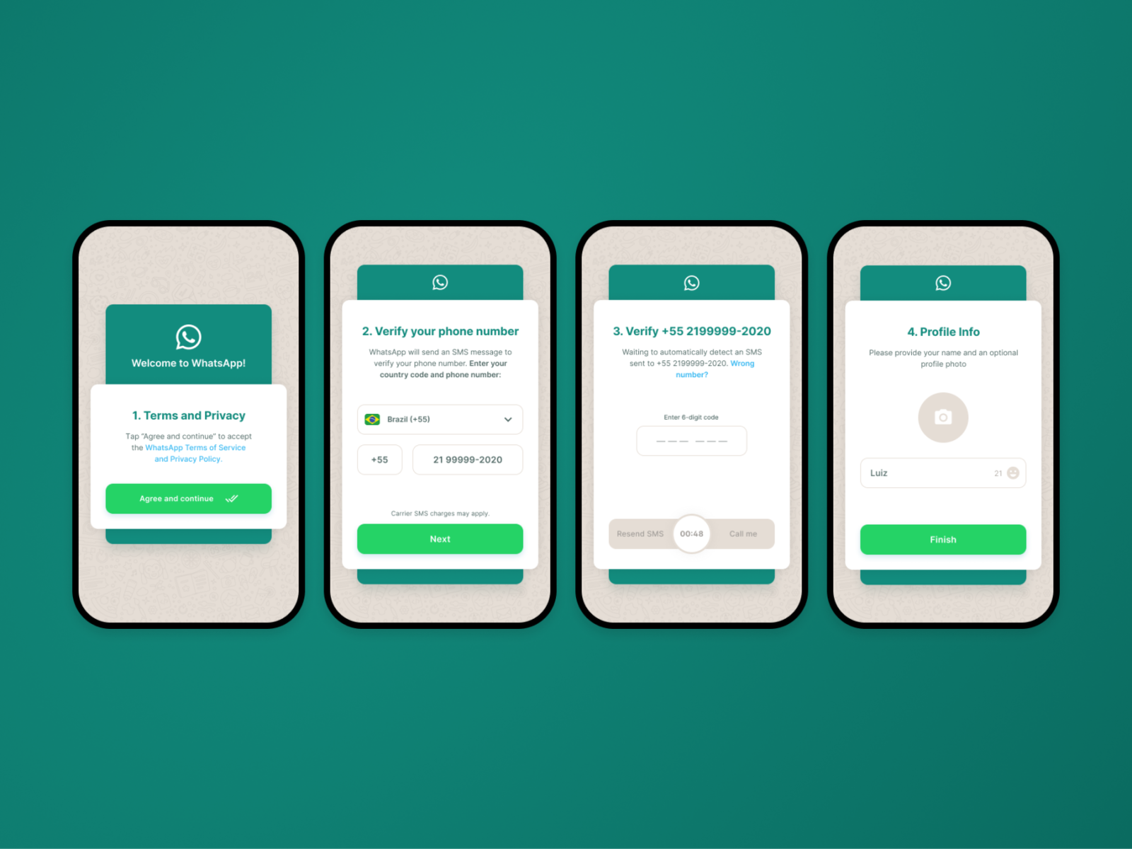 Whatsapp Signup Redesign By Felipe Moraes On Dribbble