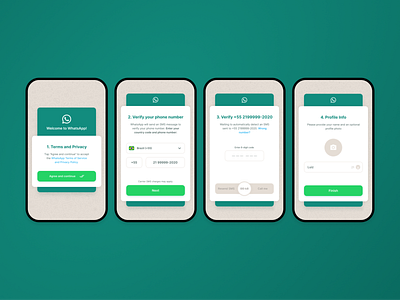 WhatsApp SignUp Redesign daily ui dailyui design figma figma design redesign registration registration form signup ui ui design uiux ux whatsapp