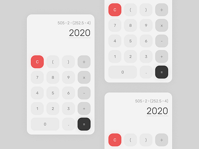 #DailyUi 004 - Calculator (light version)