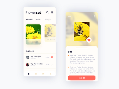 Flowerset UI Concept app concept ui