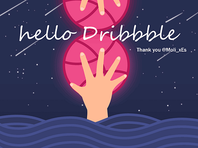 Hello Dribbble dribbble ball