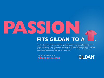 Gildan Global Recruitment Concept creative concept design typography