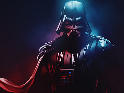 Darth Vader Fan Art artwork darth vader digital art illustration painting poster starwars