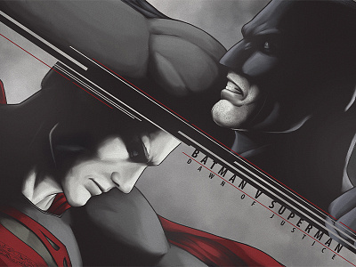 Batman v Superman : Dawn of Justice Fan Art artwork batman dc comics digital art illustration poster superman