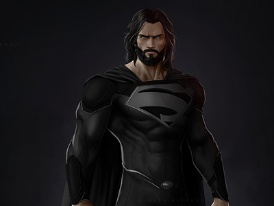 Superman - Black suit design blacksuit characterdesign clerk concept dc dccomics illustraton kal el kent superman