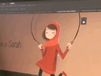 Jump framebyframe photoshop gif animation