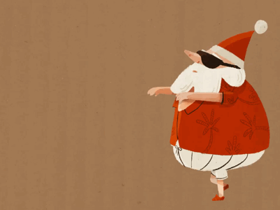 Little animation test in anomate for my next short film 2d animate animation santa shortfilm sleewalking xmas