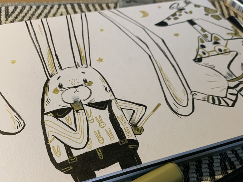 Inktober day14 illustration brush paper handrawn ink animals cute inktober2019