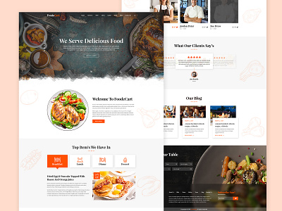 Foodecart - Restaurants & Food 2020 buffet design food foodecart restaurant ui ux web
