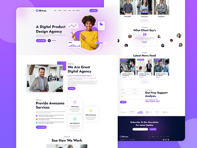 Shivaa – Creative Digital Agency PSD, XD Template