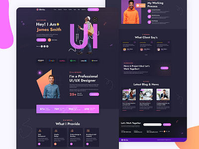 Shivka | Personal Portfolio HTML, PSD Template 2020 2021 2021 trend 2022 agency banner branding dark design download graphic design html illustration motion graphics psd shivka ui ux web website