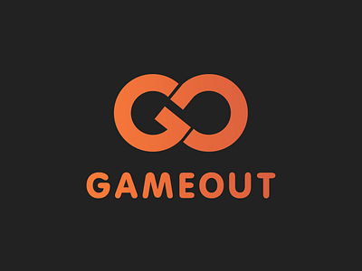 Logo «GameOut» circle graphic logo logo design minimal typography