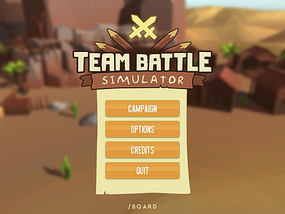 Game design concept «Team Battle Simulator» desigh game game design game logo game menu game ui gui illustration interface logo logo design logotype menu mobile mobile ui simulator