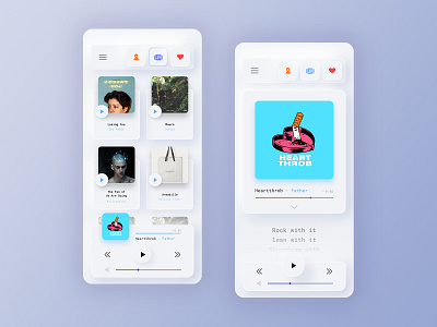 Audioplayer Visual Concept app audio player minimal music player