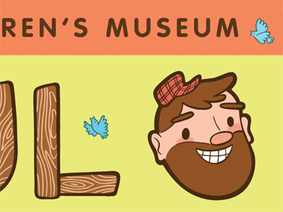 Paul Bunyan Poster childrens illustration illustration lettering lumberjack paul bunyan poster wood