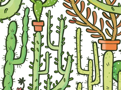Quilliam's Cactuses cactus childrens illustration garden illustration