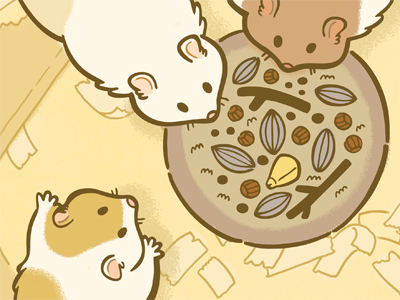 Hamsters! cute hamster illustration rodent