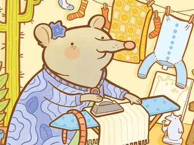 Kid's Book Preview book childrens illustration illustration iron kids laundry rat