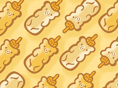 Honey Bear Pattern bear cute design honey honey bear illustration novelty pattern