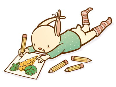 Drawing Bunny bunny character childrens illustration cute drawing illustration pencil rabbit