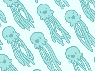 Justwink Jellies character cute illustration jellyfish pattern surface design