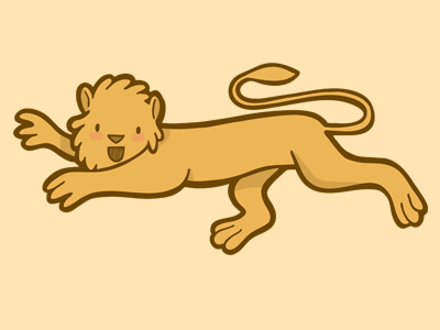 Little Heraldry Lion character childrens illustration cute heraldry illustration lion