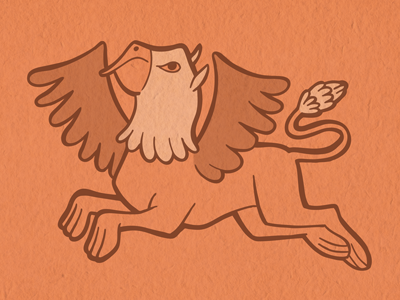 Griffin character creature eagle griffin heraldry illustration lion mythology