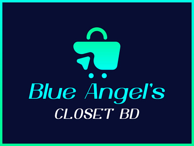 BLUE ANGELS clean dribbble best shot dribbble new shot flat logo vector
