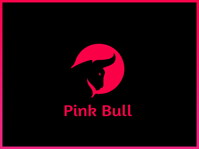 PINK BULL branding clean dribbble best shot dribbble new shot flat logo vector