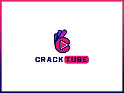 CrackTube branding dribbble best shot dribbble new shot logo vector