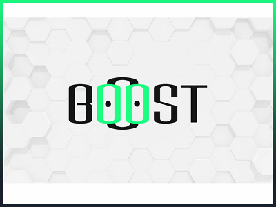 Boost logo branding clean dribbble best shot dribbble new shot logo