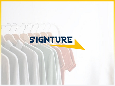 SIGNTURE clean dribbble best shot dribbble new shot flat logo vector