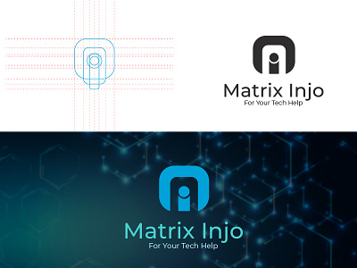 logo Design for Matrix-injo app brand branding clean dribbble best shot flat icon identity illustration illustrator logo minimal minimal app type typography ui ux vector