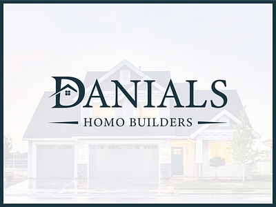 Danials Home Builders Logo brand branding builders building clean dribbble best shot dribbble new shot flat icon illustration logo real estate real estate agency type typography vector