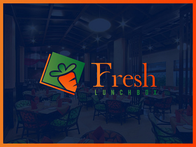 Fresh Lunch box brand clean dribbble best shot flat icon illustration logo vector