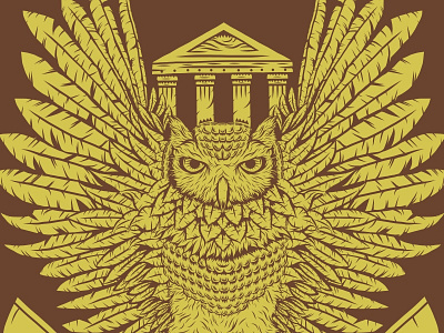 WIP education t-shirt drawing illustration owl vector