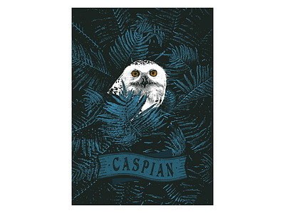 Caspian, poster band caspian dotwork gigposter illustration owl poster poster art wild