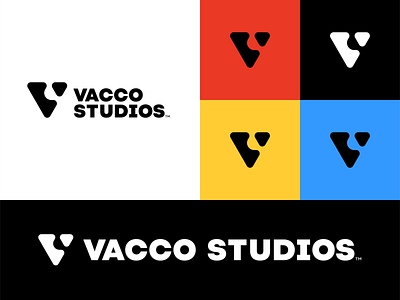 Vacco Studios Brand Identity b logo branding bv graphic design iconography identity logo minimal modern monogram studio triangle v logo vector vinyl