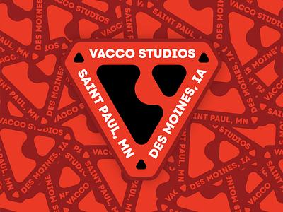 Vacco Studios Triangle Badge Sticker - Red