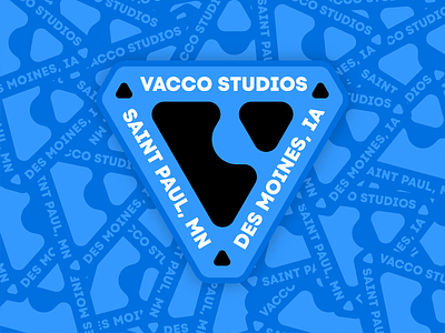 Vacco Studios Triangle Badge Sticker - Blue