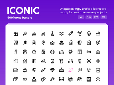 ICONIC 400 Icons Set