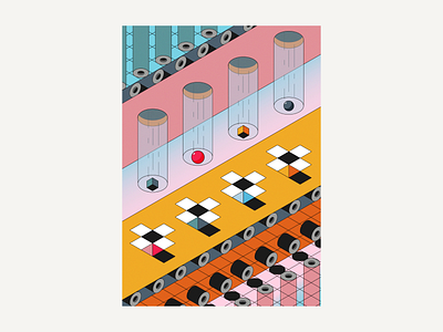 Twelfth composition art dropbox illustration