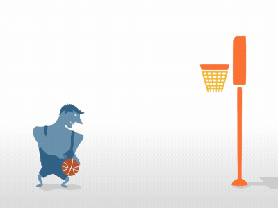 Slam Dunk animation ball basketball dunk flat illustration vector