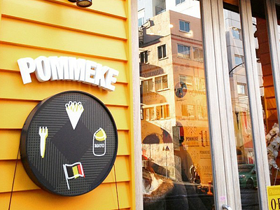 Pommeke Exterior belgian brand branding design fries japan logo pommeke tokyo ui ux