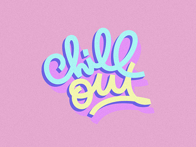 Chill out branding design handmade illustration lettering logo logotype type typography vector