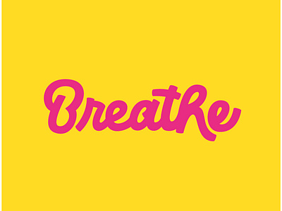 Breathe handmade lettering logo logotype type typography